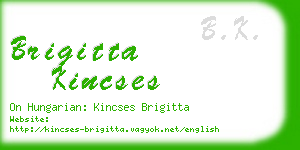 brigitta kincses business card